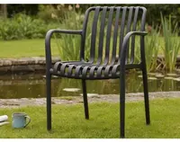 Zahradní židle s područkami Pixa, antracitová