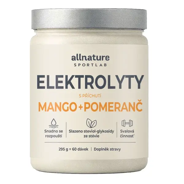 Allnature Sportlab Elektrolyty mango + pomeranč 295 g
