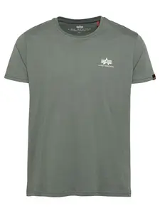 ALPHA INDUSTRIES Tričko  kaki / biela