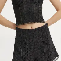 Kraťasy Charo Ruiz Ibiza Hazie dámské, černá barva, hladké, high waist, 256500