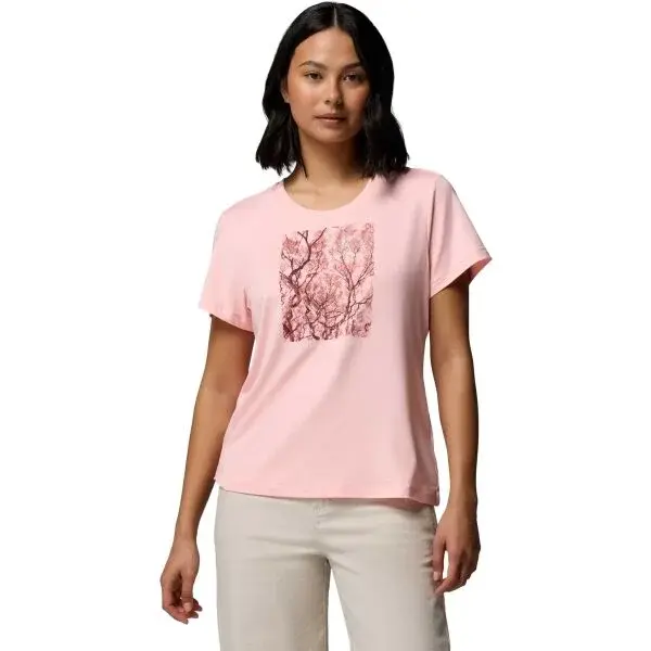 Columbia PARSONS POINT™ SS SCOOP TEE Dámské funkční triko, růžová, velikost