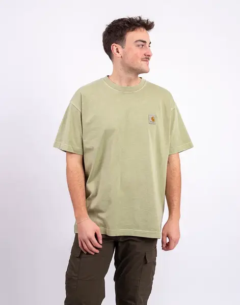 Tričko Carhartt WIP S/S Nelson T-Shirt Gentle Green garment dyed