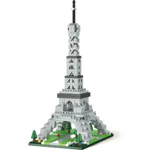 Stavebnica mini KOCO Eiffelova veža plast 538ks v krabičke 13x16,5x7cm