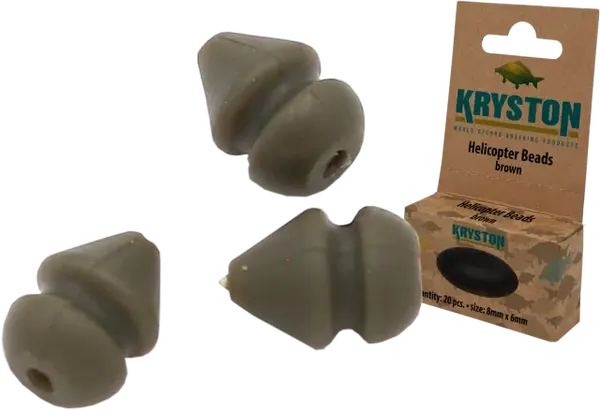 Kryston helikoptérové korálky 20 ks - hnedé