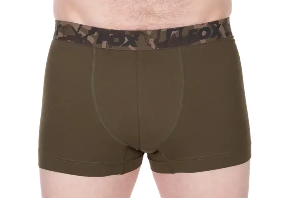 Fox trenírky boxer shorts kaki/black 2 ks - m
