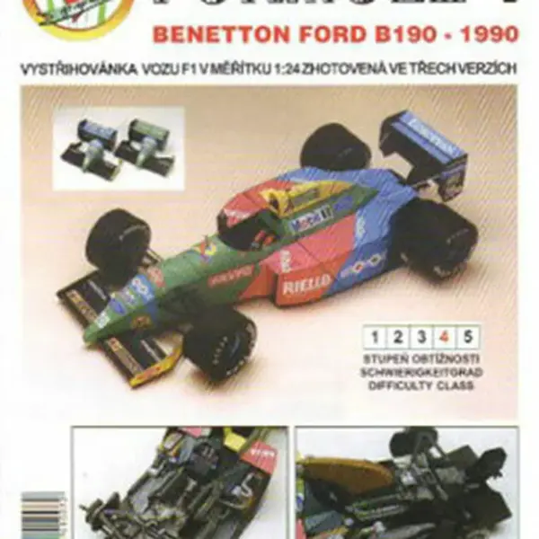 Formule 1: Benetton Ford B190 - 1990/papírový model - Michal Antonický