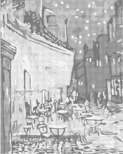 Tečkování - Noční kavárna (Van Gogh)