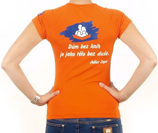 Dámské tričko s citátem oranžové XS KNIHCENTRUM.cz