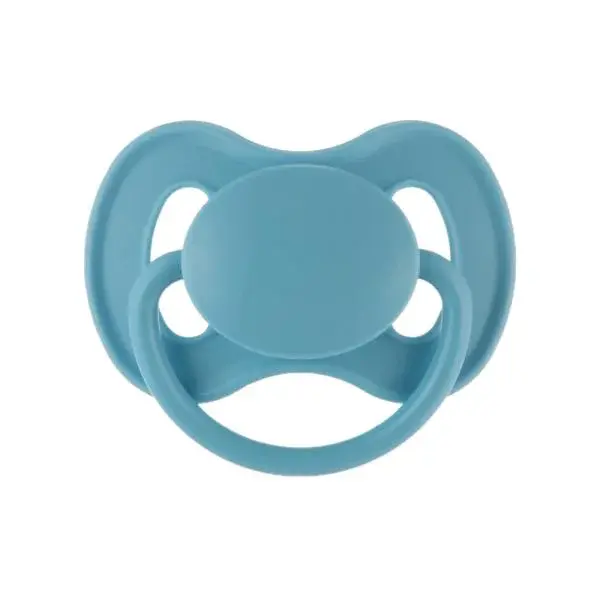 CANPOL BABIES Dudlík kaučukový s kulatou špičkou Nude 0-6m modrý