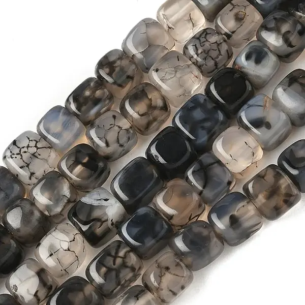 Natural Dragon Veins Agate Beads Strands