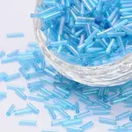 Transparent Colours Rainbow Glass Bugle Beads