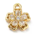 Brass with Clear Cubic Zirconia Charms