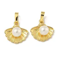 Brass & Shell Pearl Charms