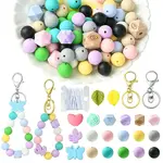 DIY Silicone Beaded Keychain Making Kit