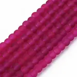 Baking Paint Transparent Glass Bead Strands