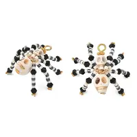 Halloween Theme Dyed Synthetic Turquoise & Glass Seed Beads Pendants