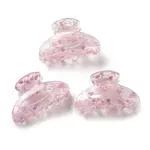 Transparent Floral Pattern Acrylic Claw Hair Clips