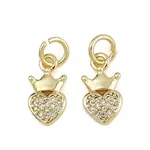 Brass Micro Pave Cubic Zirconia Pendants
