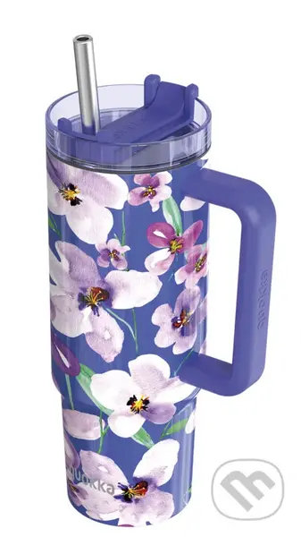 Nerezový termohrnek s brčkem Stream Flower Dusk 950 ml