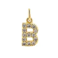 Brass Cubic Zirconia Pendants with Jump Rings