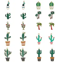 40Pcs 10 Styles Alloy Enamel Pendants
