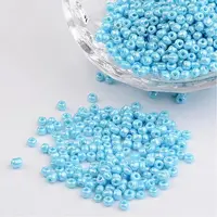 DIY Craft Beads 8/0 Opaque Colors Lustered Round Glass Seed Beads