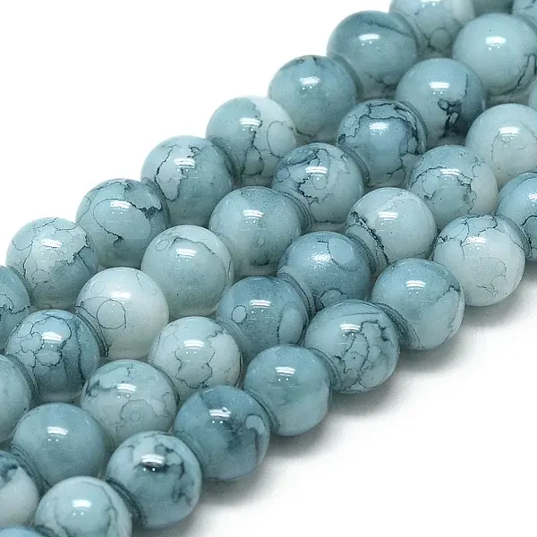 Baking Paint Glass Beads Strands