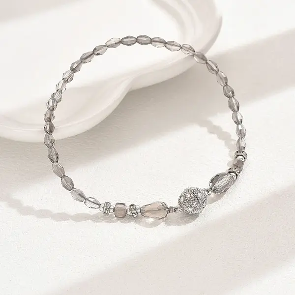 AB Color Glass & Alloy Beaded Anklets for Women