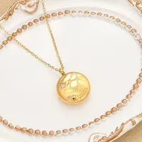 304 Stainless Steel Clear Cubic Zirconia Constellation Pendant Necklaces