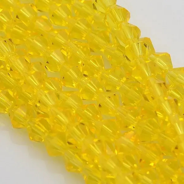 Faceted Bicone Glass Beads Strands