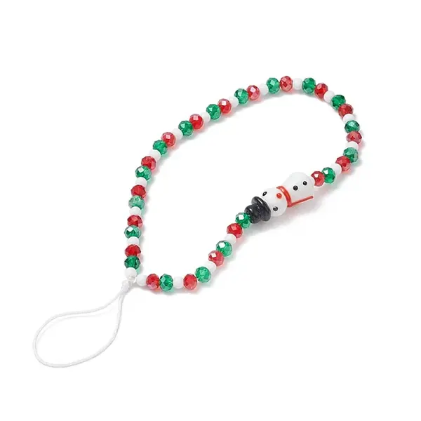 Christmas Glass Beaded Mobile Straps