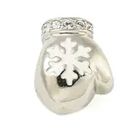 Anti-Tarnish 925 Sterling Silver Micro Pave Cubic Zirconia European Bead
