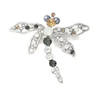 Dragonfly Alloy Rhinestone Brooches for Backpack Clothes