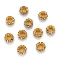 Alloy Rhinestone European Beads