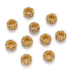 Alloy Rhinestone European Beads