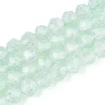 Transparent Crackle Glass Beads Strands