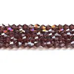 Transparent Electroplate Glass Beads Strands