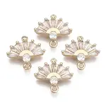 Brass Micro Pave Cubic Zirconia Links Connectors