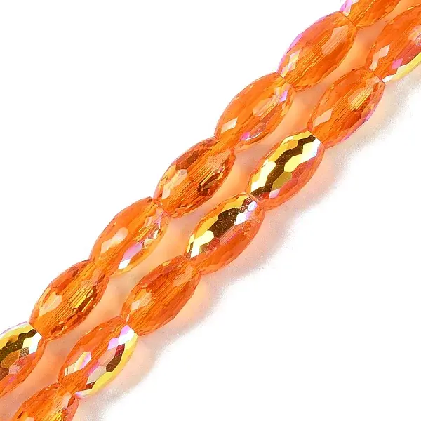 AB Color Plated Transparent Electroplate Beads Strands