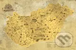 Stírací mapa Maďarska Deluxe - zlatá