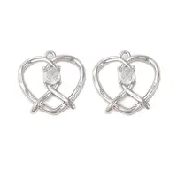 Brass with Glass Rhinestone Pendants