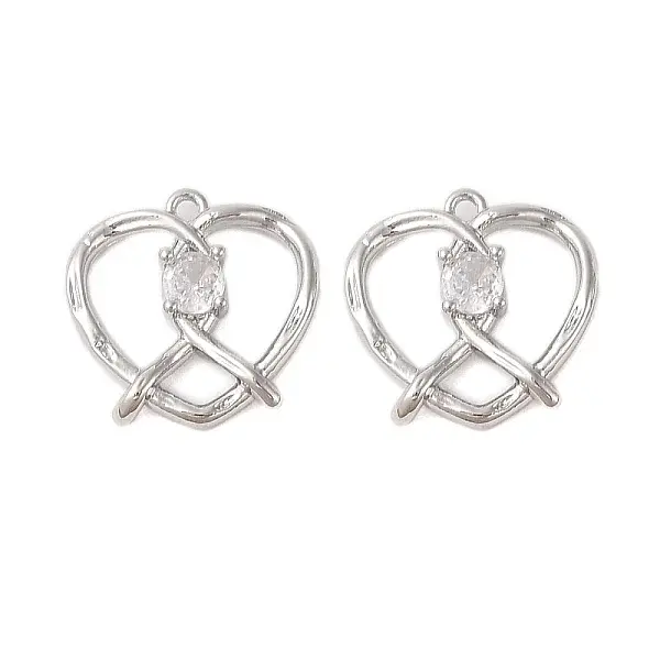 Brass with Glass Rhinestone Pendants