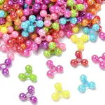 Opaque Plastic Tri Beads for Christmas Ornaments Making