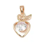 Brass Micro Pave Cubic Zirconia Pendants