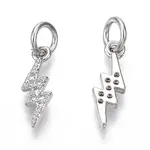 Brass Micro Pave Cubic Zirconia Charms