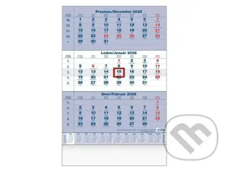 Tříměsíční nástěnný kalendář 2026