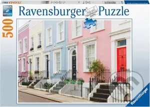 Barevné městské domy v Londýně - puzzle z kategorie Města a stavby