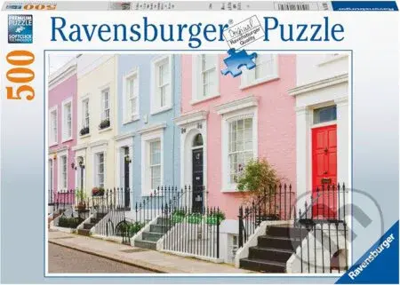 Barevné městské domy v Londýně - puzzle z kategorie Města a stavby