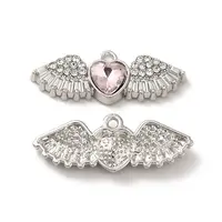 Rack Plating Alloy Rhinestone Charms