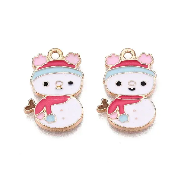Christmas Theme Rack Plating Alloy Enamel Pendants